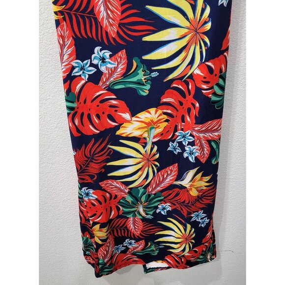 Shein Tropical Floral Maxi Halter Dress with Adjustable Tie & Side Slit Size S - Picture 7 of 12
